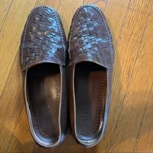 Alfani | Shoes | Alfani Brown Leather Woven Oxford Dress  display picture 1
